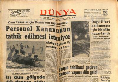 Dünya Gazetesi 23 Temmuz 1966 - Personel Kanununun Tatbik Edilmesi İsteniyor GZ81075 - 1