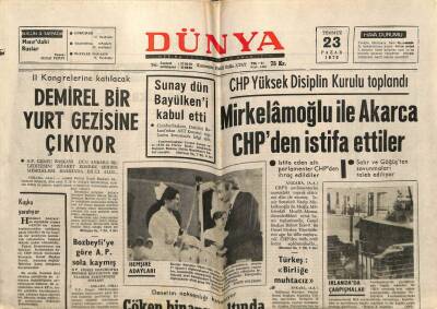 Dünya Gazetesi 23 Temmuz 1972 - Aşırı Solcuların Devlet Dairelerinde Yuvalanışı Önleniyor GZ59928 - 1