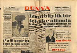 Dünya Gazetesi 24 Aralık 1962 - İzmit Büyük Bir Tehlike Altında GZ59872 - 1