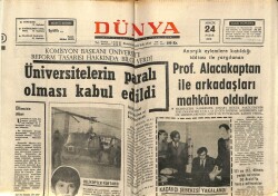 Dünya Gazetesi 24 Aralık 1972 - Üniversitelerin Paralı Olması Kabul Edildi GZ61087 - 1