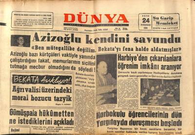 Dünya Gazetesi 24 Ekim 1963 - Gümüşpala Hükümetten Ne İstediklerini Açıkladı GZ80663 - 1
