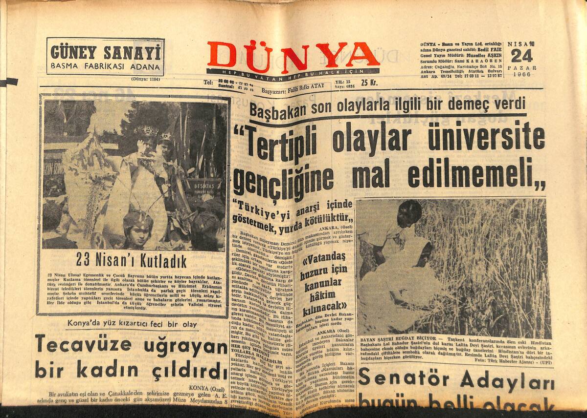 Dünya Gazetesi 24 Nisan 1966 - Muhammed Ali Yeni Maça Hazırlanıyor - Yeniden Ortaya Çıkan Skandallar Kadını Christine Keeler GZ148196 - 1