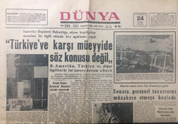 Dünya Gazetesi 24 Temmuz 1970 - Türkiyeye Karşı Müeyyide Söz Konusu Değil - GZ12958 - 2