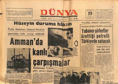 Dünya Gazetesi 25 Eylül 1970 - Yabancı Şirketler Ürettiği Petrolü Türkiyede Satacak GZ87188 - 1