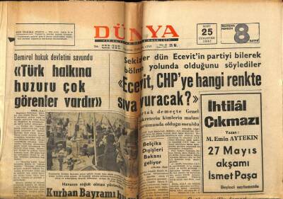 Dünya Gazetesi 25 Mart 1967 - Sovyet Casus Şebekesinin Mensupları Tevkif Ediliyor GZ59778 - 1