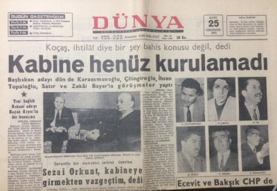 Dünya Gazetesi 25 Mart 1971 - Fatma Girik Nihayet Avrupayı Görüyor - GZ12905 - 1