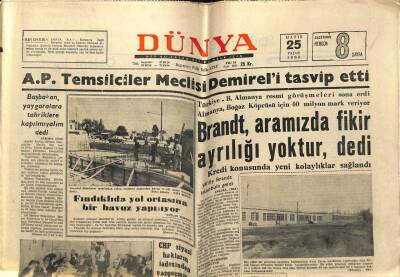 Dünya Gazetesi 25 Mayıs 1969 - Astronotlar Kırılan Cam Elyafından Rahatsızlandı GZ61057 - 1