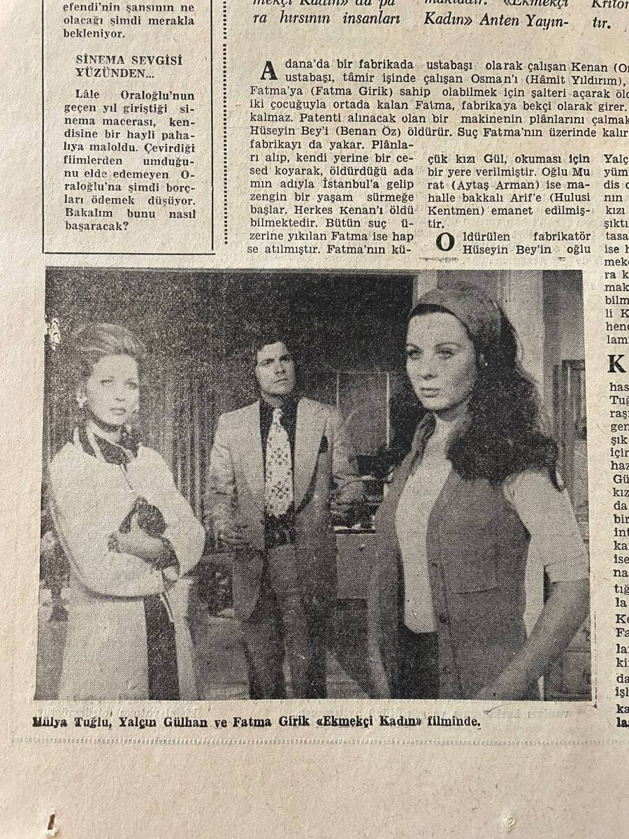 Dünya Gazetesi 25 Ocak 1973 - Fatma Girik, Hülya Tuğlu Emekçi Kadın Filminde - Foreman Önünde Perişan Olan Fraizer Boksu Bırakmayacağını Açıkladı GZ142789 - 2