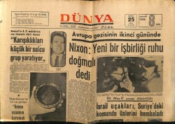Dünya Gazetesi 25 Şubat 1969 - İsrail Uçakları Suriyedeki Komando Üslerini Bombaladı GZ66993 - 1