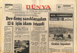 Dünya Gazetesi 25 Şubat 1972 - Dev-Genç Sanıklarından 13ü İçin Adam İstendi GZ68052 - 1