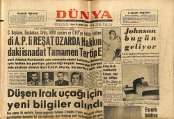 Dünya Gazetesi 26 Ağustos 1962 - Düşen Irak Uçağı İçin Yeni Bilgiler Alındı GZ68236 - 1