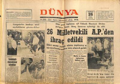 Dünya Gazetesi 26 Haziran 1970 - Atatürkün İzni İle Turistik Eşya Satıyor GZ115211 - 1