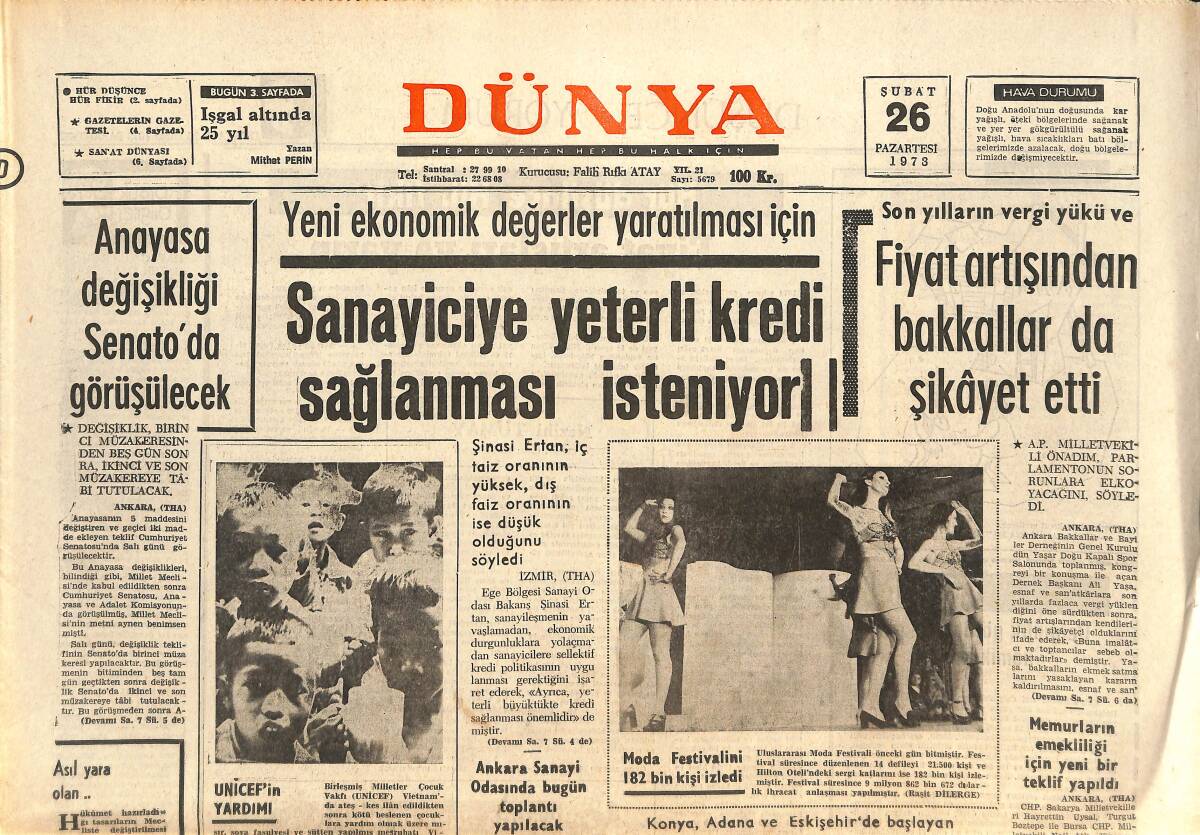 Dünya Gazetesi 26 Şubat 1973 - Kamacı Bir Gecede Dört Boksörle Dövüşmüş - İtalyanlara Yenilmekten Kurtulamadık GZ142807 - 1