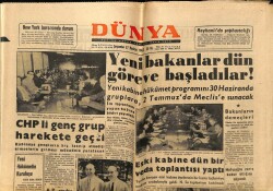 Dünya Gazetesi 27 Haziran 1962 - CHPli Genç Gurup Harekete Geçti GZ61071 - 1