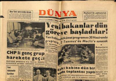 Dünya Gazetesi 27 Haziran 1962 - CHPli Genç Gurup Harekete Geçti GZ61071 - 1