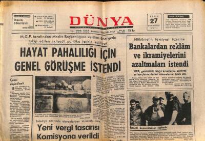 Dünya Gazetesi 27 Kasım 1971 - Almanyada 360 Bin İşçiye Lokavt Yapıldı GZ80592 - 1