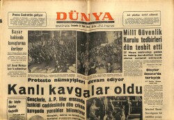 Dünya Gazetesi 27 Mart 1963 - Kanlı Kavgalar Oldu GZ68247 - 2