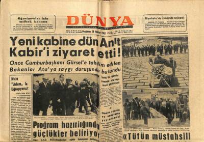 Dünya Gazetesi 28 Haziran 1962 - Tütün Müstahsili İki Ateş Arasında GZ68220 - 2