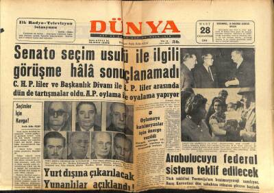 Dünya Gazetesi 28 Mart 1964 - Denktaş Adaya Girmek En Tabii Hakkımdır Dedi GZ68166 - 2