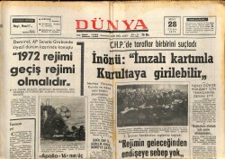 Dünya Gazetesi 28 Nisan 1972 - Apollo-16nın Üç Astronotu Dünyaya Döndü GZ68080 - 2