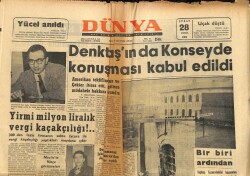 Dünya Gazetesi 28 Şubat 1964 - Rauf Denktaşın Konseyde Konuşması Kabul Edildi GZ68186 - 1