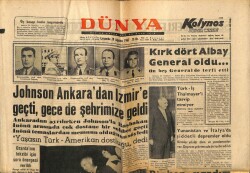 Dünya Gazetesi 29 Ağustos 1962 - ABD Başkan Yardımcısı Johnson İzmirde Halkla Konuştu GZ59875 - 1