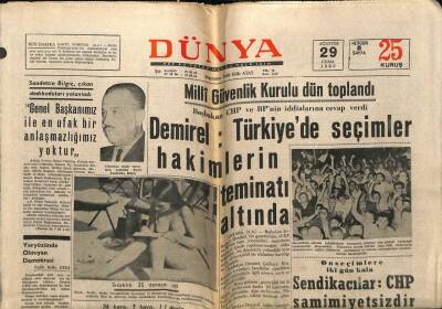 Dünya Gazetesi 29 Ağustos 1969 - SendikacılarCHP Samimiyetsizdir GZ61055 - 1