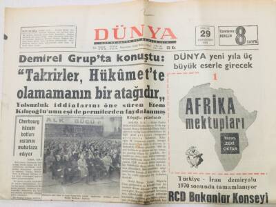 Dünya Gazetesi 29 Aralık 1969 - Esnafla İlgili Vergiler Basit Hale Getirilecek GZ53273 - 1