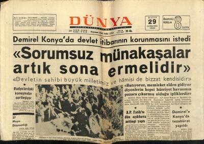 Dünya Gazetesi 29 Mayıs 1968 - De Gaulle,Fransa Daha Pek Çok Sarsıntı Geçirecek Dedi GZ59796 - 1