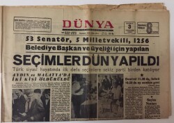 Dünya Gazetesi 3 Haziran 1968 - Seçimler Yapıldı Türk Siyasi Tarihinde İlk Defa Seçimlere Sekiz Parti Birden Katılıyor GZ13018 - 2