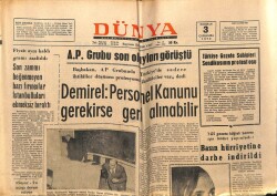 Dünya Gazetesi 3 Haziran 1970 - Orman Fakültesinde Silah Mermi Ve Bomba Bulundu GZ66182 - 2