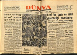 Dünya Gazetesi 3 Mayıs 1965 - Yeni Bir Tayin Ve Nakil Yönetmeliği Hazırlanıyor GZ59889 - 1
