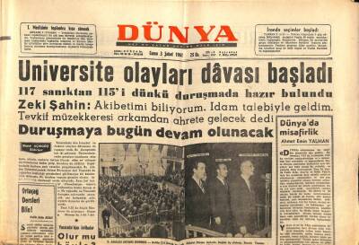 Dünya Gazetesi 3 Şubat 1961 - İmar Bakanı İstifa Etti GZ87202 - 1