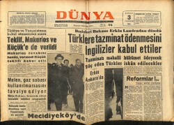 Dünya Gazetesi 3 Şubat 1964 - Uzay Gemisi Ranger 6 Ayın Yüzüne Çarptı GZ68161 - 2