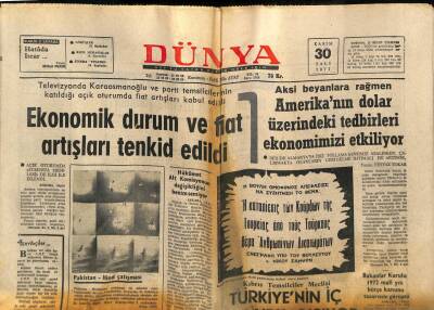 Dünya Gazetesi 30 Kasım 1971 - Nazım Hikmet Üzerine Yalanlar GZ80613 - 1