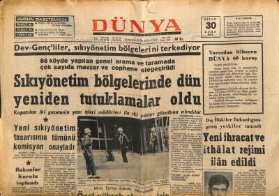 Dünya Gazetesi 30 Nisan 1971 - CENTO Bakanlar Konseyi Bugün Ankarada Toplanıyor GZ88993 - 1