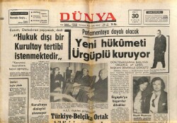 Dünya Gazetesi 30 Nisan 1972 - Yeni Hükümeti Ürgüplü Kuruyor GZ68098 - 2