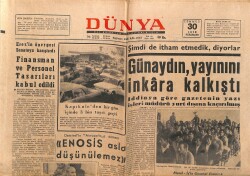 Dünya Gazetesi 30 Temmuz 1970 - Türkan Şoray, Fatma Girik Gibi Mine Mutlu Da Evli Bir Adama Yaşıyor - Fatma Girik Taksi Şöförlüğü Yapıyor GZ151019 - 1