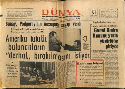 Dünya Gazetesi 31 Ekim 1970 - Mediha Şen Sahneyi Seçti GZ68274 - 2