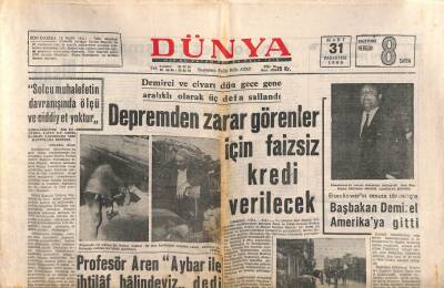 Dünya Gazetesi 31 Mart 1969 - Alabora Olan Aygaz Tankeri Bugün Normal Duruma Getirilecek GZ109864 - 1