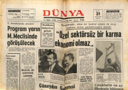 Dünya Gazetesi 31 Mayıs 1972 - Sezai Dıblan Odalar Birliği Başkanı Oldu GZ61152 - 1