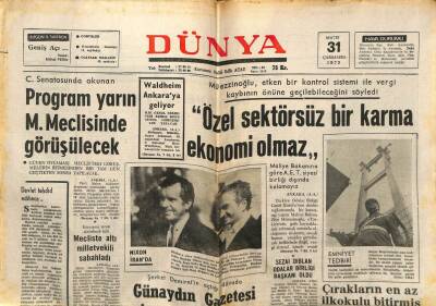 Dünya Gazetesi 31 Mayıs 1972 - Sezai Dıblan Odalar Birliği Başkanı Oldu GZ61152 - 1