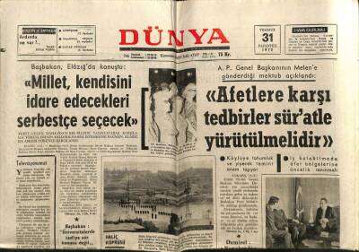 Dünya Gazetesi 31 Temmuz 1972 - Sinan İpeki Kaçıranlar Yakalandı GZ68123 - 1