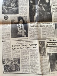 Dünya Gazetesi 4 Aralık 1969 - Doğu Türkistanlılar, Hür Dünyadan İlgi Bekliyorlar - Türkan Şoray, Cüneyt Arkın'dan Tokat Yedi GZ150965 - 2