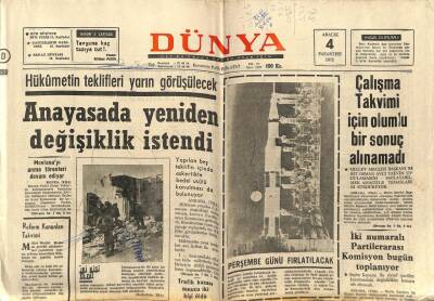 Dünya Gazetesi 4 Aralık 1972 - Apollo-17 Perşembe Günü Fırlatılacak GZ68088 - 2