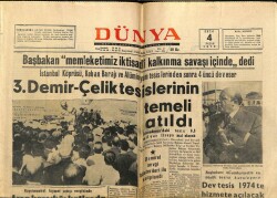 Dünya Gazetesi 4 Ekim 1970 - 3. Demir Çelik Tesislerinin Temeli Atıldı GZ68336 - 2