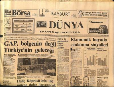 Dünya Gazetesi 4 Eylül 1991 - Haliç Köprüsü İçin 100 Milyon Dolar Harcanacak GZ97376 - 1