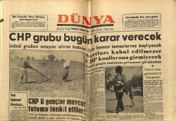 Dünya Gazetesi 4 Haziran 1962 - İlk Türk - CHP Gurubu Bugün Karar Verecek GZ61069 - 2