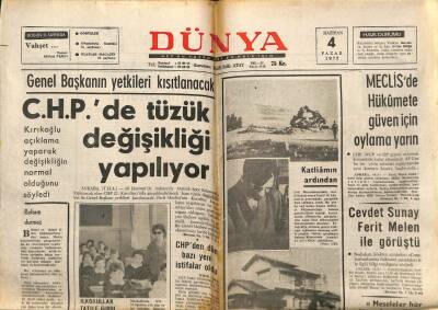 Dünya Gazetesi 4 Haziran 1972 - Amerikada İki Yolcu Uçağı Daha Kaçırıldı GZ82195 - 1
