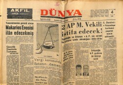 Dünya Gazetesi 4 Mayıs 1965 - Defineciler Mimar Sinan Köprüsünü Dinamitlediler GZ59888 - 2